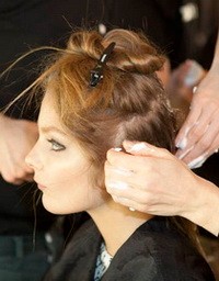 Mihalik Enikő haja készül