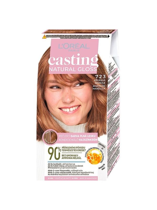 Casting Natural Gloss hajszínező (723 Blonde Amande) L'OREAL 2799 Ft a Rossmann üzleteiben és online, GLAMOUR-kuponnal, 30% kedvezménnyel 1959,31 Ft