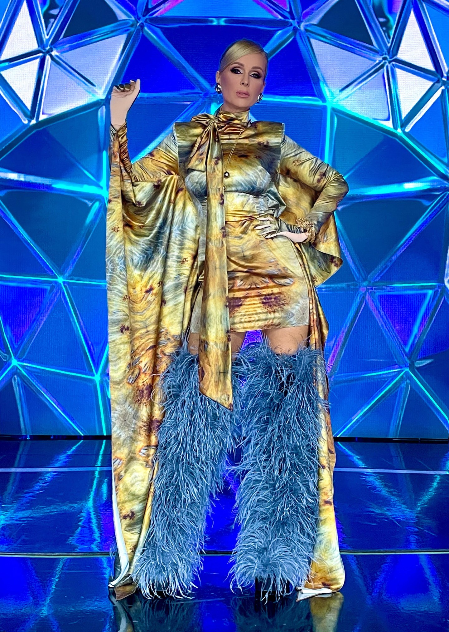 Köllő Babett Kiss Márk tervezte ruhában a Sztárban sztár leszek! adásában