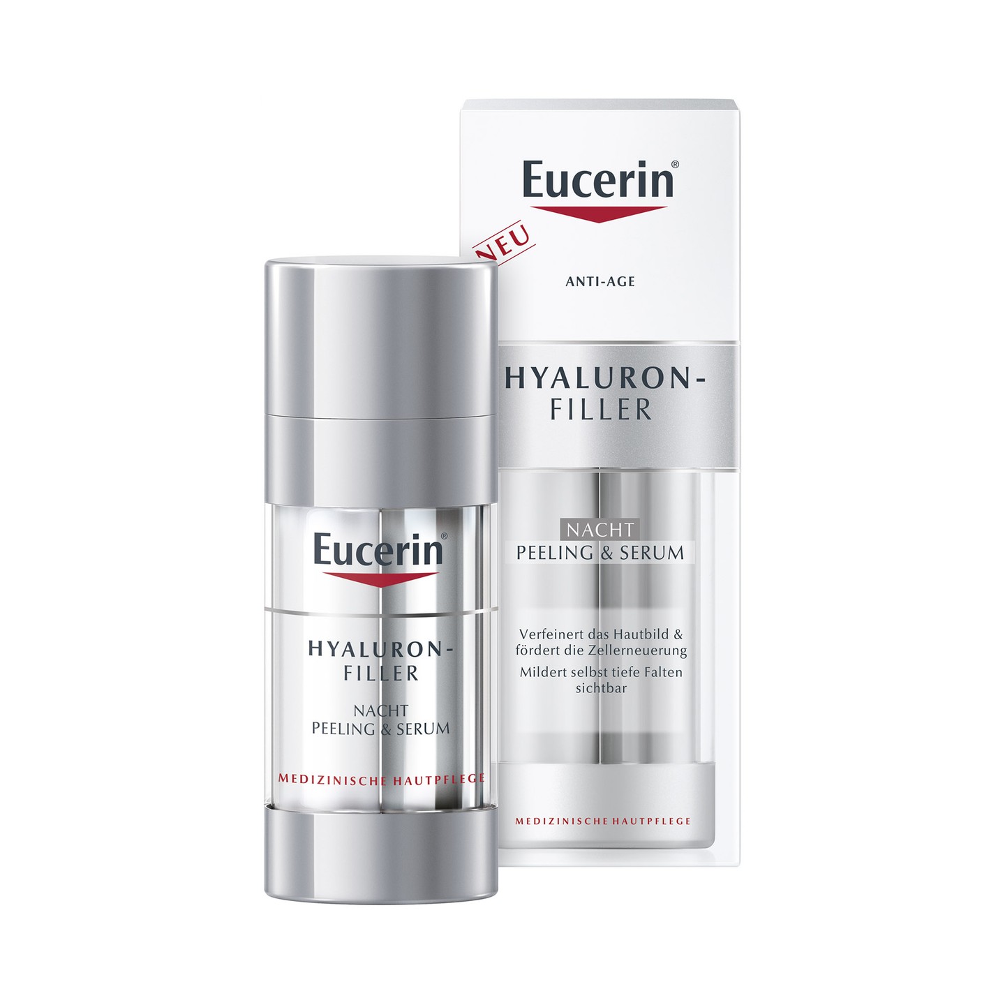 A legjobb arcápoló: Eucerin Hyaluron-Filler Éjszakai Peeling és Szérum // A két formula együttes hatására a bőröd érezhetően simábbá válik, ugyanis eltávolítja az elhalt hámsejteket és finomítja a bőr textúráját, serkenti a bőr megújulását és belülről tölti fel még a legmélyebb ráncokat is.