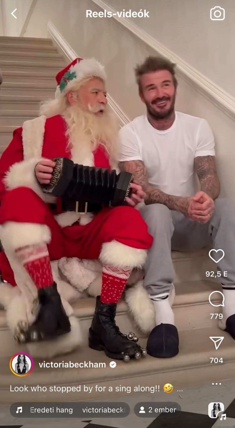 David Beckham gyermekként örült a Mikulásnak