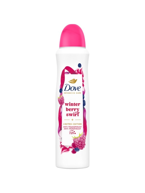 Az Advanced Care Winter Berry Swirl limitált kiadású izzadásgátló aeroszol intenzív bogyós gyümölcs illatával kényeztet a hideg hónapokban. Tápláló összetevői támogatják a bőr természetes ceramid termelését, így bőröd puha és rugalmas marad. - Advanced Care Winter Berry Swirl izzadásgátló aeroszol DOVE 1919 Ft/150 ml (12,79 Ft/1 ml)