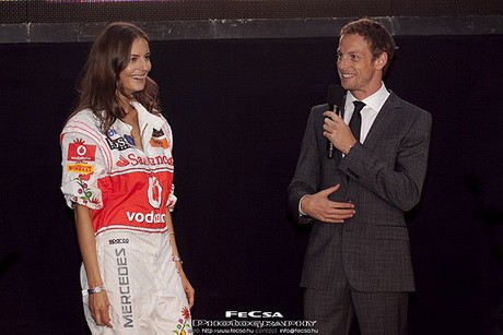 Jenson Button el volt ragadtatva Rékától és az overalltól - Fotó: FeCsa/sportsarock.hu