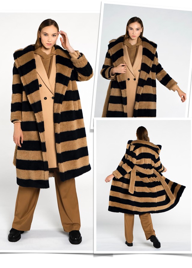 Fotó: Hegedűs BenceMűszőrme bunda MAX MARAKabát és kapucnis felső MANGONadrág ZARABakancs VAGABOND