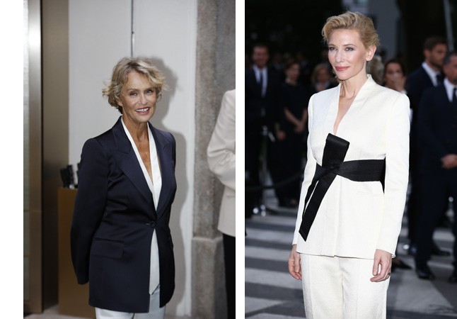 Lauren Hutton és Cate Blanchett az Armani szültésnapi partiján