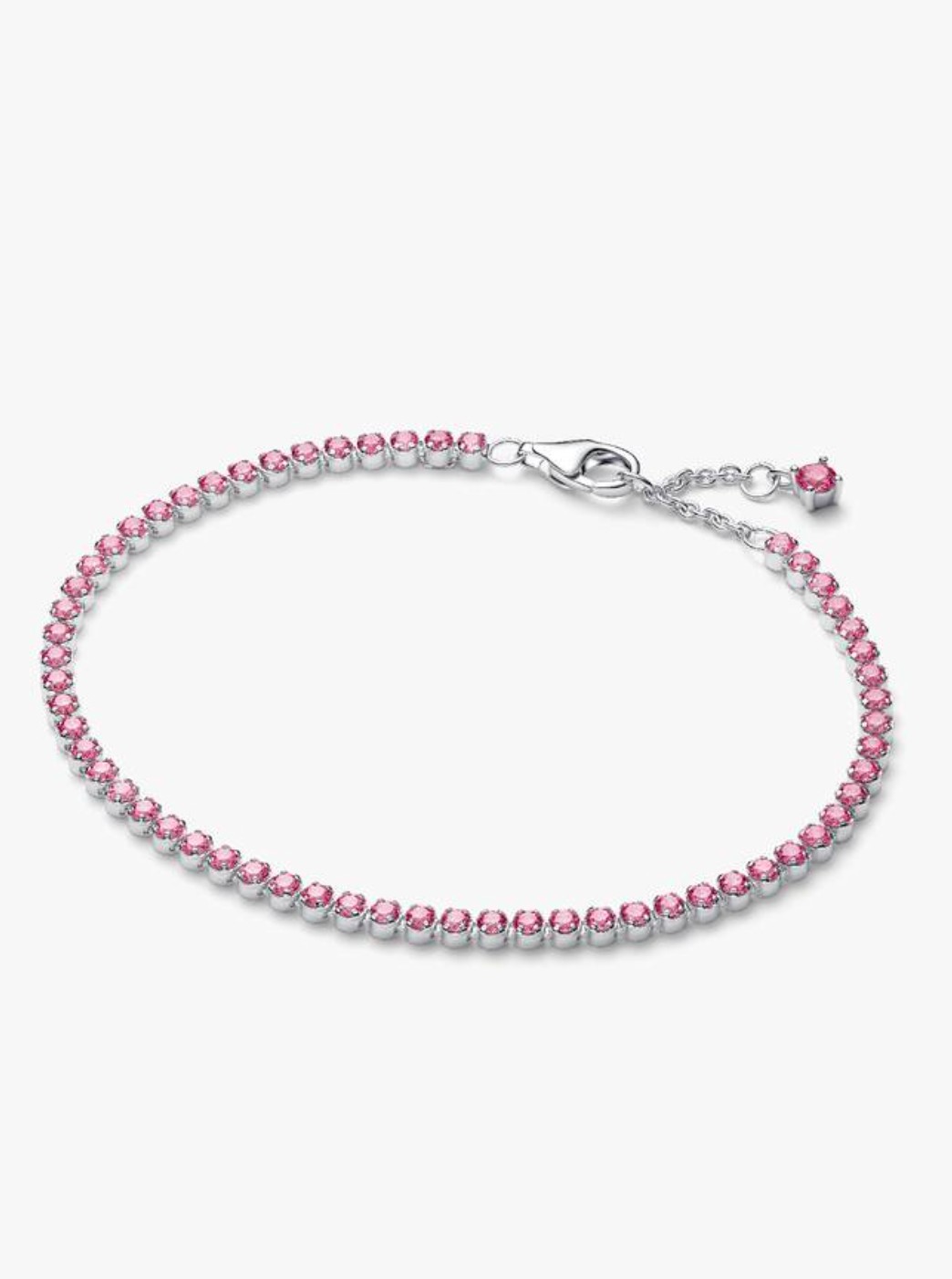 Rózsaszín kis méretű teniszkarkötő PANDORA 24 500 Ft