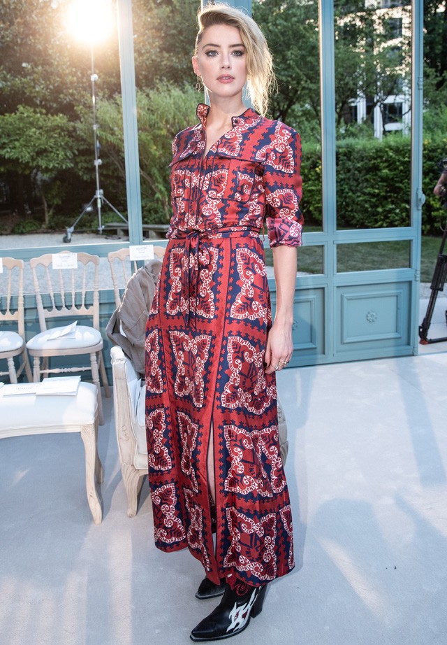 Amber Heard a Valentino bemutatóján