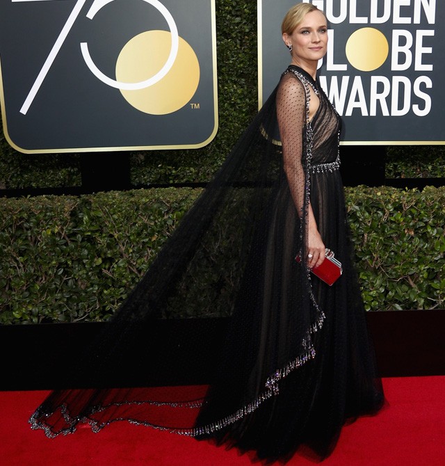Diane Kruger Prada ruhában a Golden Globe-on