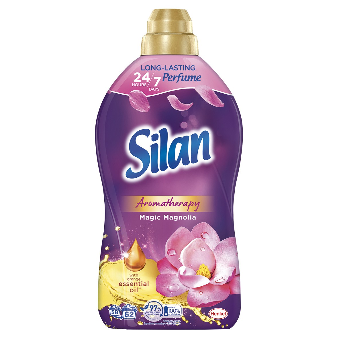 Silan Aromatherapy Magic Magnolia öblítő (50 mosás) 1 699 Ft/1100 (1,54 Ft/ 1 ml) a Rossmann üzleteiben és online, GLAMOUR-kuponnal, 30% kedvezménnyel 1 189,3 Ft (1,08 Ft/ 1 ml)
