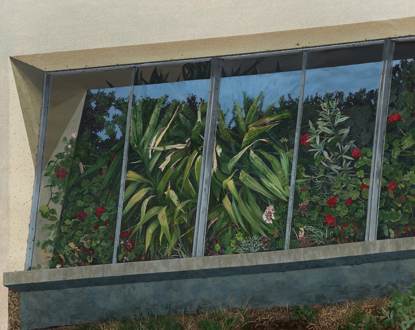 Dávid Zita, Tükrözve, akril, vászon, 180x230 cm, 2024