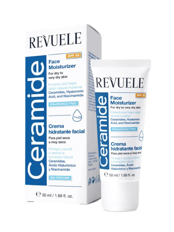 Ceramide nappali hidratáló krém SPF25 REVUELE 2479Ft/50 ml (49,58 Ft/1 ml) minden ROSSMANN üzletben, Online Drogériban és mobilapplikáción, GLAMOUR kuponnal 25% kedvezménnyel 1860 Ft