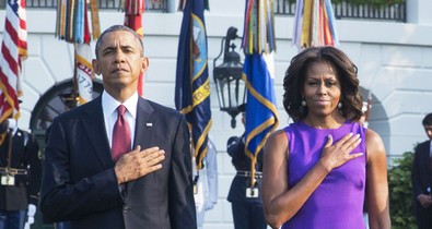 Michelle Obama férjével tisztelgett a 9/11 áldozatai előtt