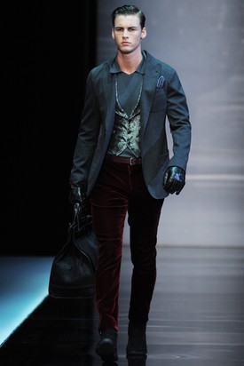 Kovács Alfréd (Alfred Kovacs - Wam Models) a Giorgio Armani kifutóján