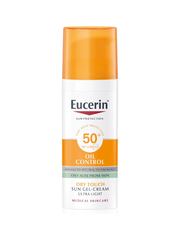 Sun Oil Control napozó gél-krém arcra SPF50+ EUCERIN 10 699 Ft/50 ml. Másodpercek alatt beszívódik, oil control techonlógiájának köszönhetően matt, száraz tapintású érzetet biztosít. GLAMOUR-napok Summer Week kuponnal, 25% kedvezménnyel 8024 Ft
