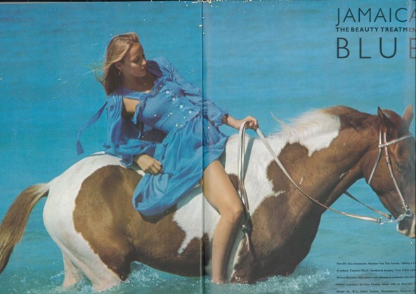 Jerry Hall a Vogue divatanyagában