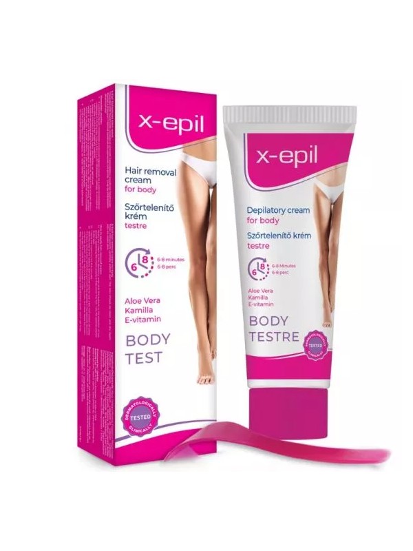 Szőrtelenítő krém testre X-EPIL 790 Ft/75 ml (10,53 Ft/ml) az Ecofamily üzleteiben és online, a GLAMOUR Summer Week kuponnal, 20% kedvezménnyel 632 Ft