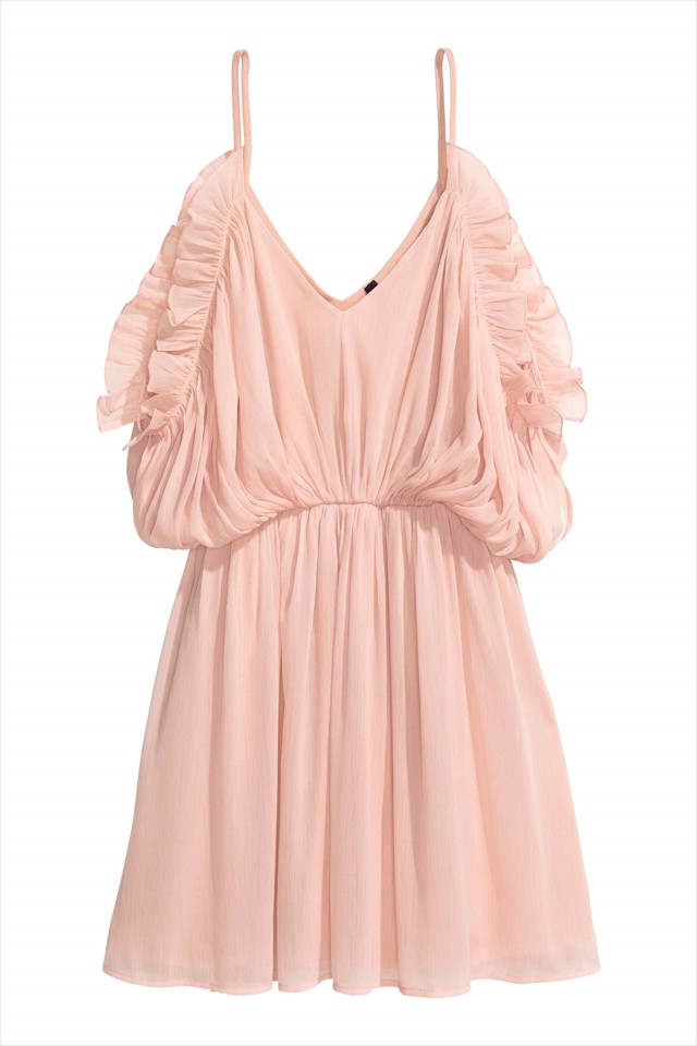 Fodros muszlin mini ruha H&M 8990 Ft