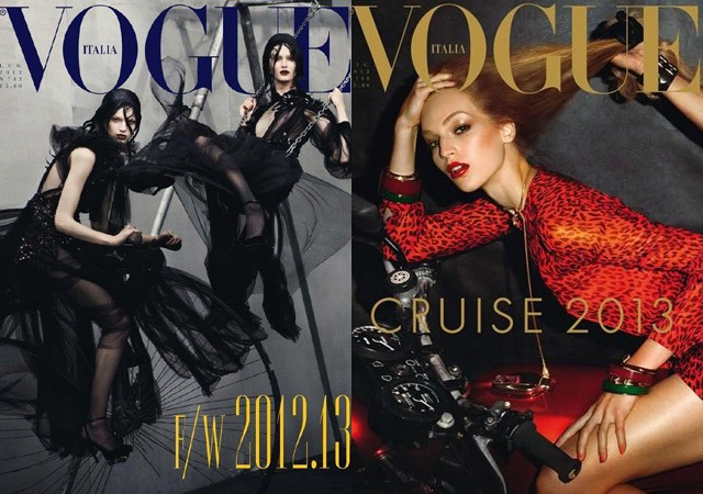 Axente Vanessa korábbi Vogue Italia címlapjai