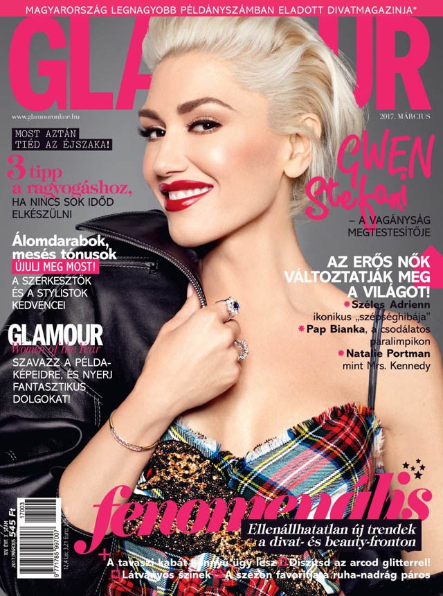 Gwen Stefani GLAMOUR március címlap 2017