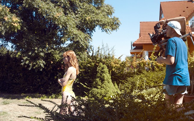 Hencz Peti Csillával a Venice Valley Stay klipjének forgatásán