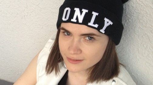 Szokásos fekete szettben Nagy Réka