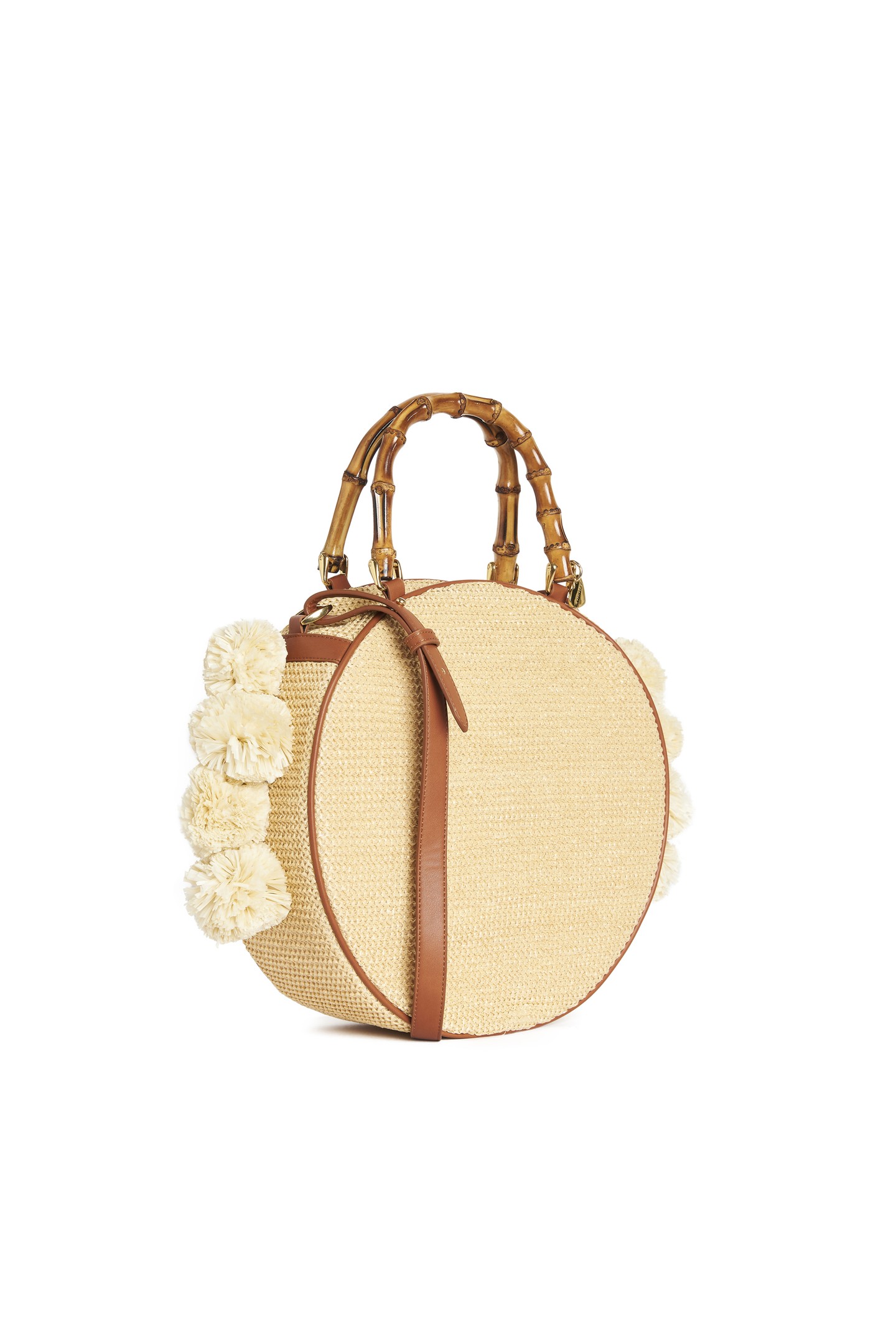 Pomponos háncstáska bambusz fogantyúval TWINSET twinset.com