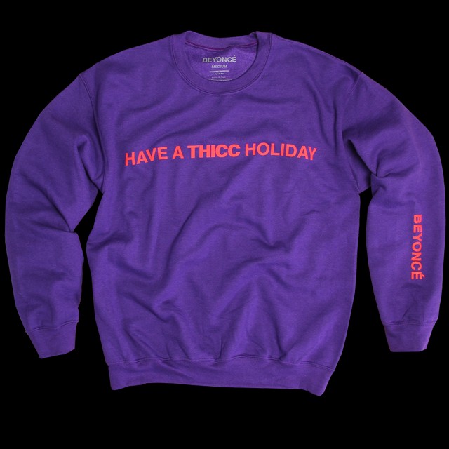 Thicc lila pulóver 55 dollár