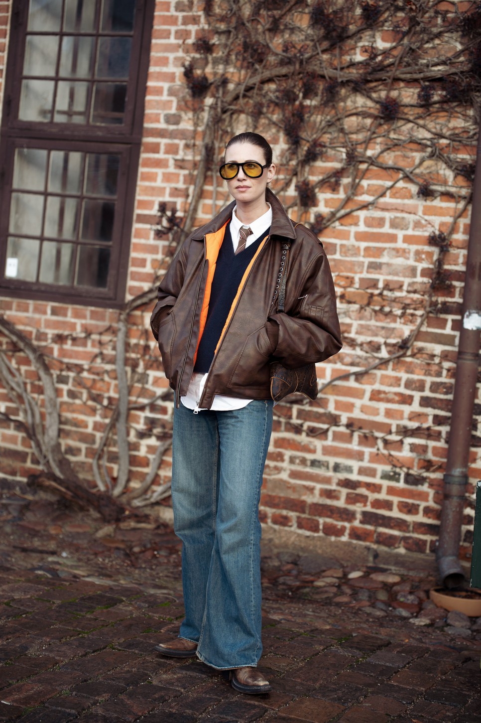 A skandináv Vogue szerkesztője Allyson Shiffman az OpéraSport bemutatóján a koppenhágai divathéten