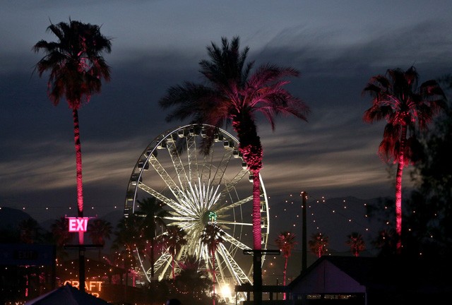 Coachella fesztivál látkép