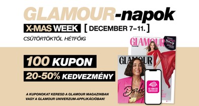 Szerezd be kuponokkal a karácsonyi ajándékokat: jön a GLAMOUR-napok X-mas Week!