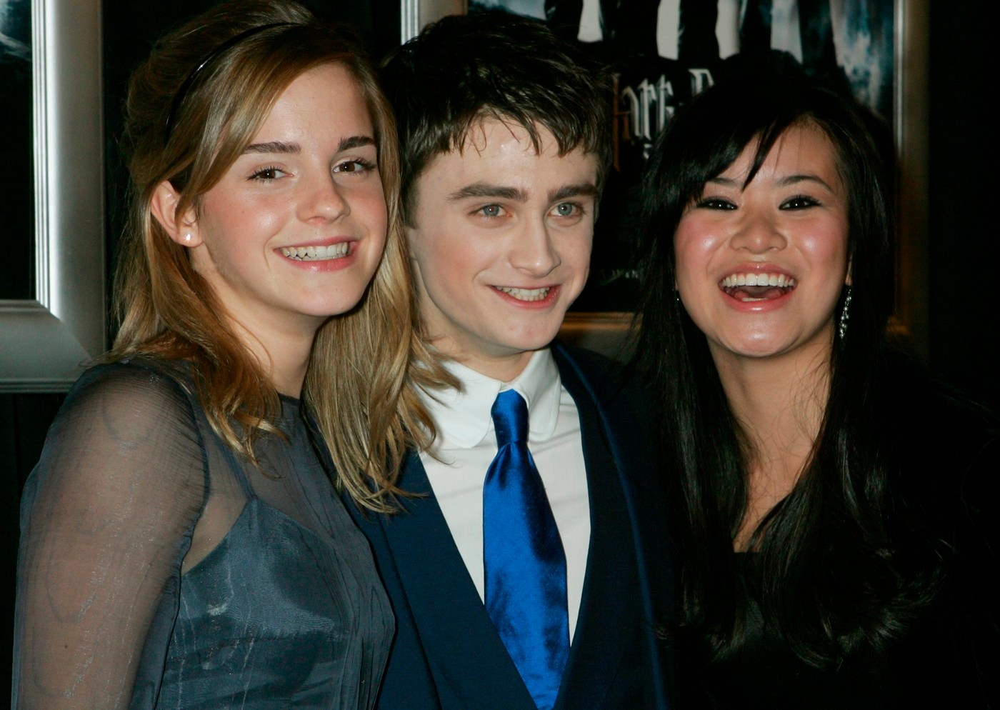 A Harry Potter sztárjai, Emma Watson, Daniel Radcliffe és Katie Leung 2005-ben. 