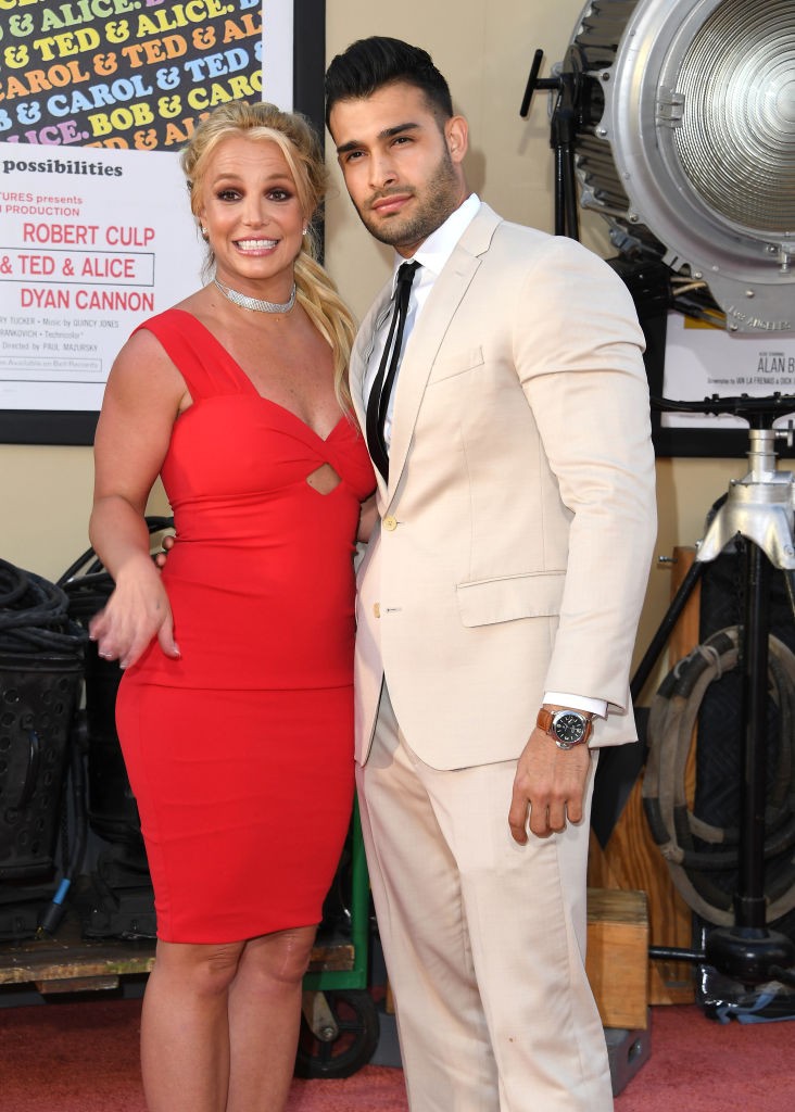 Britney Spears és Sam Asghari a Once Upon A Time... In Hollywood című film premierjén