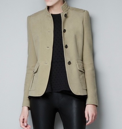 Zöld, katonai stílusú blézer ZARA 25995 Ft