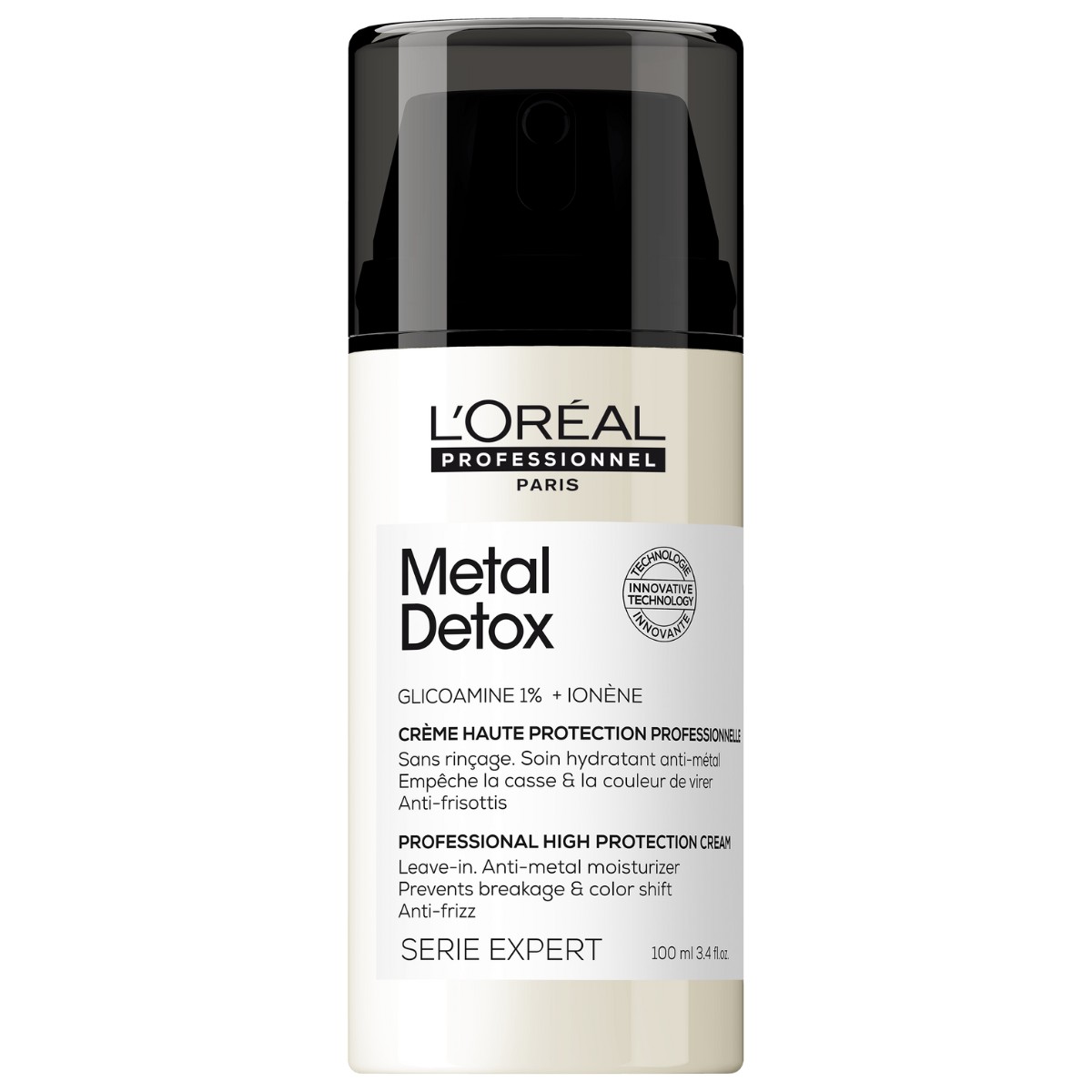 L'Oréal Professionnel Metal Detox hajban maradó védőkrém - Fokozza a haj ragyogó fényét, és meghosszabbítja a színeredmény tartósságát 