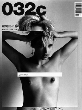 Agyness Deyn egy brazil magazinnak dobta le a ruháit a címlapfotózáshoz.