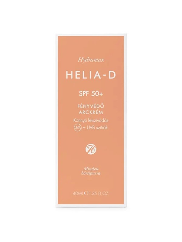Hydramax fényvédő HELIA-D 2579 Ft/40 ml a Rossmann üzleteiben és online, GLAMOUR kuponnal 30% kedvezménnyel 1805 Ft 