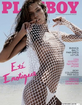 Emlékezetes domborítása 2009-ben a francia Playboy címlapján!