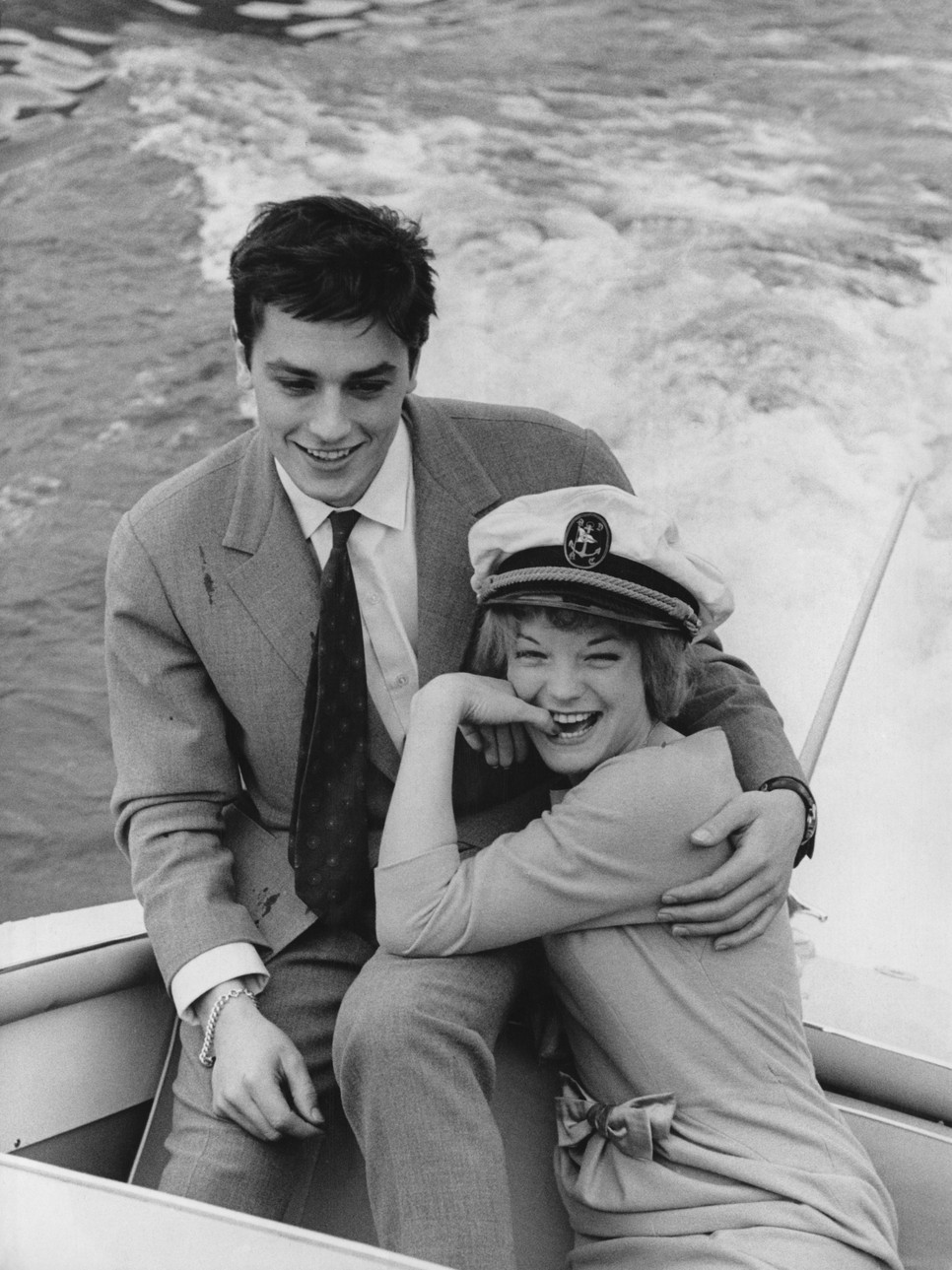 Alain Delon és Romy Schneider 1959-ben a Luganói-tavon, kicsivel azután, hogy bejelentették eljegyzésüket