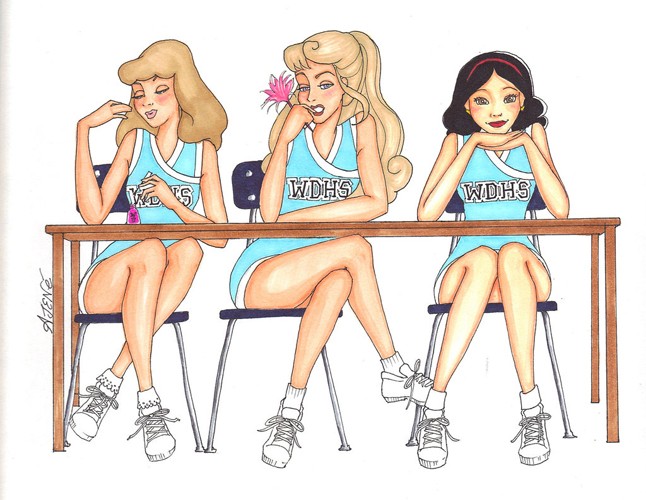 A Disney hercegnők, mint cheerleaderek...