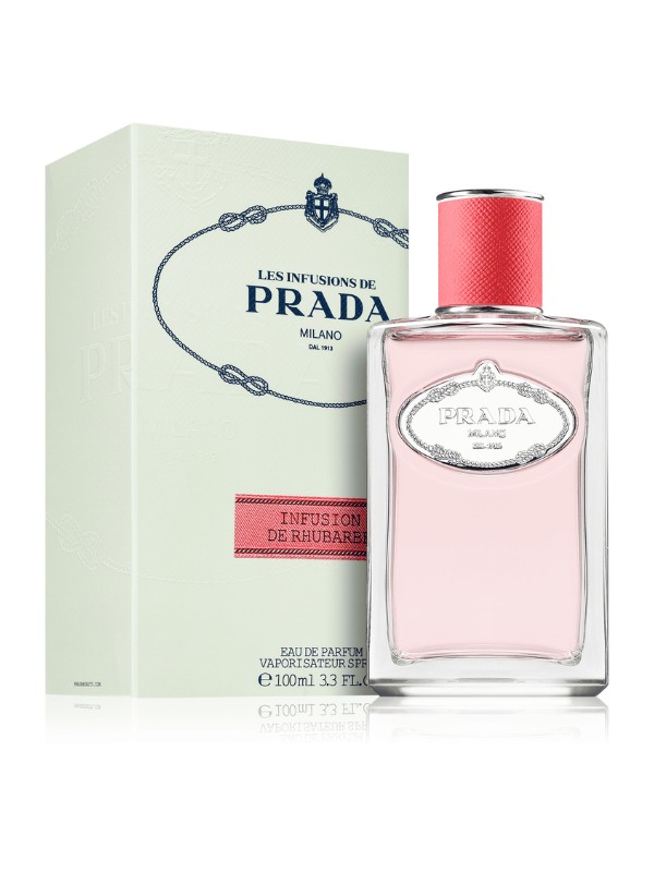 Infusion de Rhubarbe Eau de Parfum PRADA 73 990 Ft/100 ml (739,9 Ft/1 ml) - Rózsával, citrusos és pézsmásjegyekkel kombinálva könnyű, tiszta, friss és visszafogott illatot hoz létre.