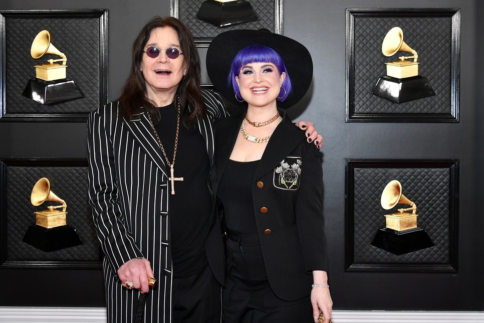 Ozzy és Kelly Osbourne 2020-ban a Grammy-gálán