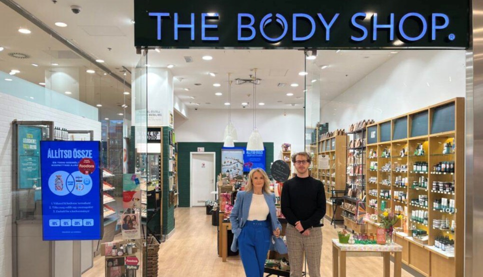 Banga Ildikó a The Body Shop Magyarország és Bagdy Mark Tourmix