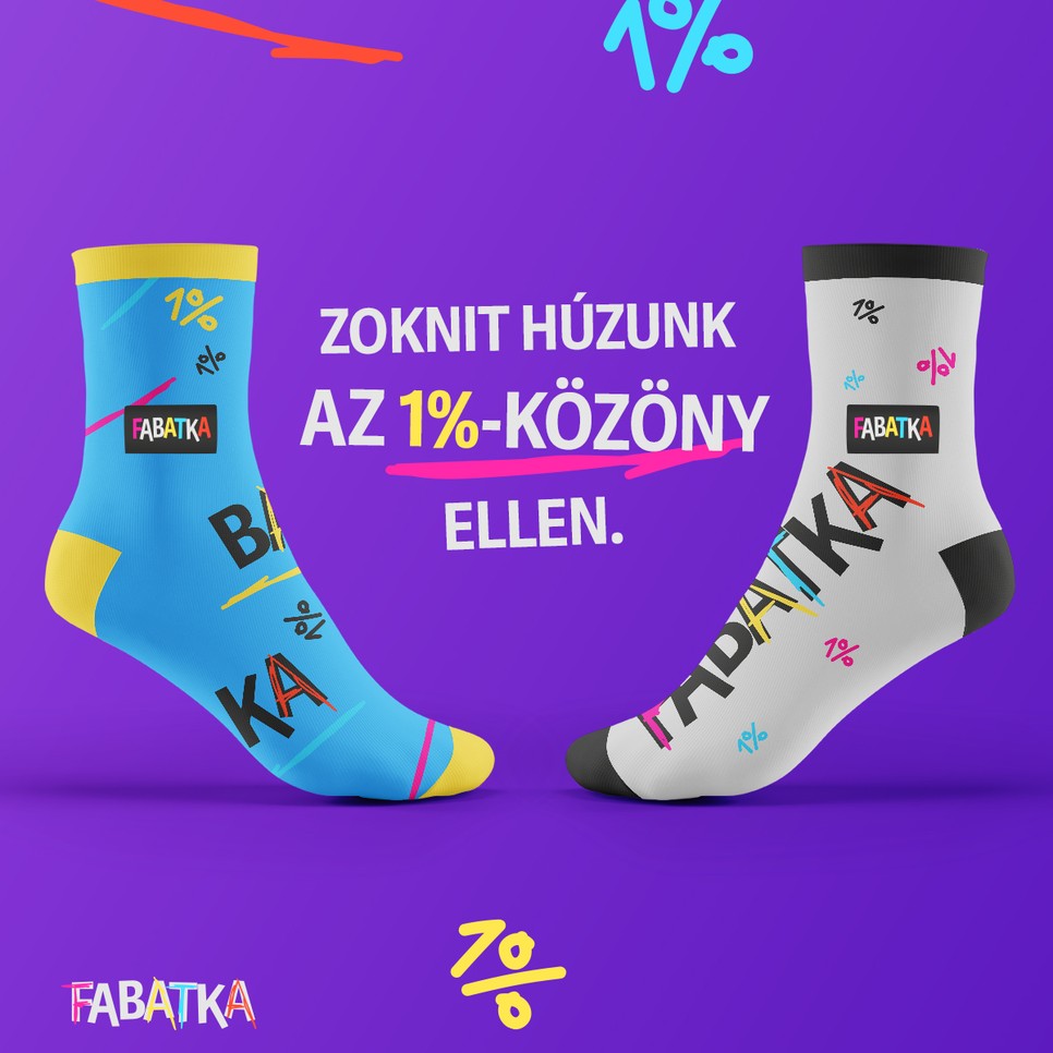 Egyedi zoknival teszi divatossá az 1%-os adófelajánlást a Budapest Bike Maffia