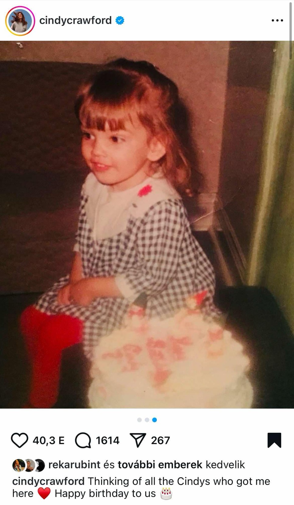 Cindy Crawford már kislánykorában is végtelenül elragadó volt