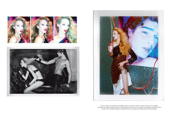 Axente Vanessa az olasz Vogue-ban, Fotó: Steven Meisel/Vogue Italia