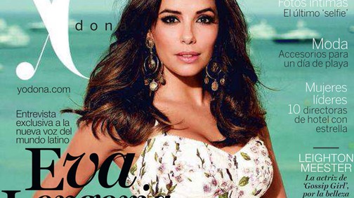 Eva Longoria szexi D&G fehérneműben a címlapon