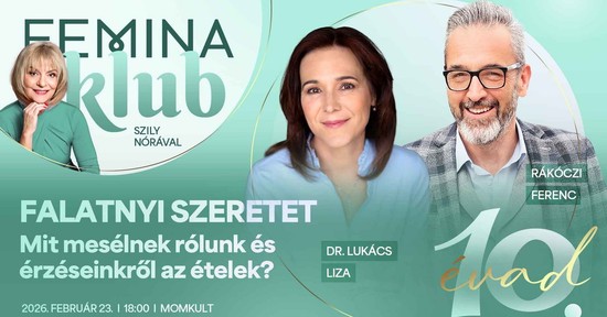 Dr. Lukács Liza és Rákóczi Ferenc közös estje az ételek és érzelmek világáról
