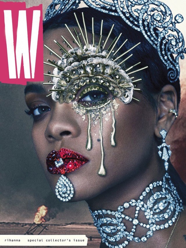 rihanna, w magazin, fotósorozat, steven klein, terry jones, pat mcgrath, riri