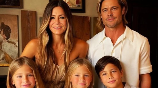 Így néznének ki Brad Pitt és Jennifer Aniston gyerekei a mesterséges intelligencia szerint