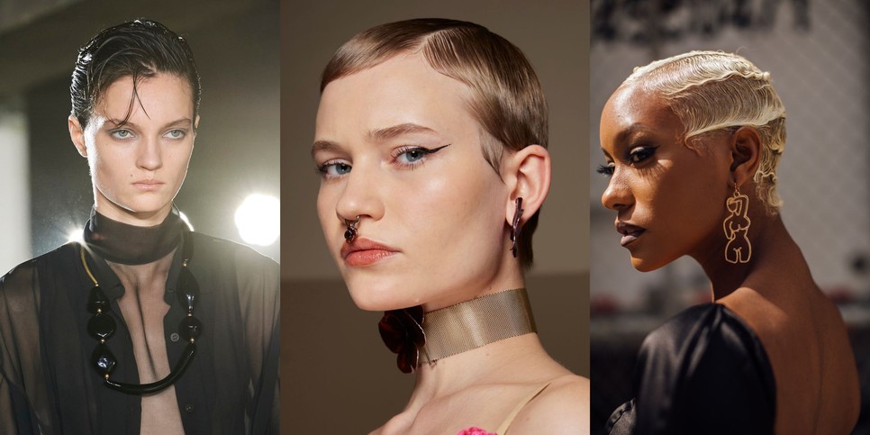 A zselével lefésült rövid haj nosztalgikus és romantikus egyszerre